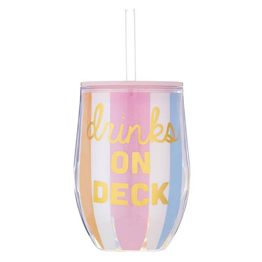 Slant Collections by Creative Brands - Double-Wall Wine Tumbler - Drinks on Deck