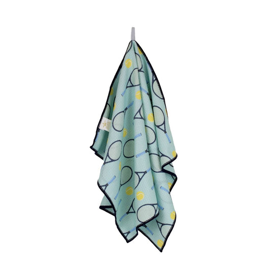 The Royal Standard - Tennis Club Waffle Sports Towel   Sky/Multi   17x24