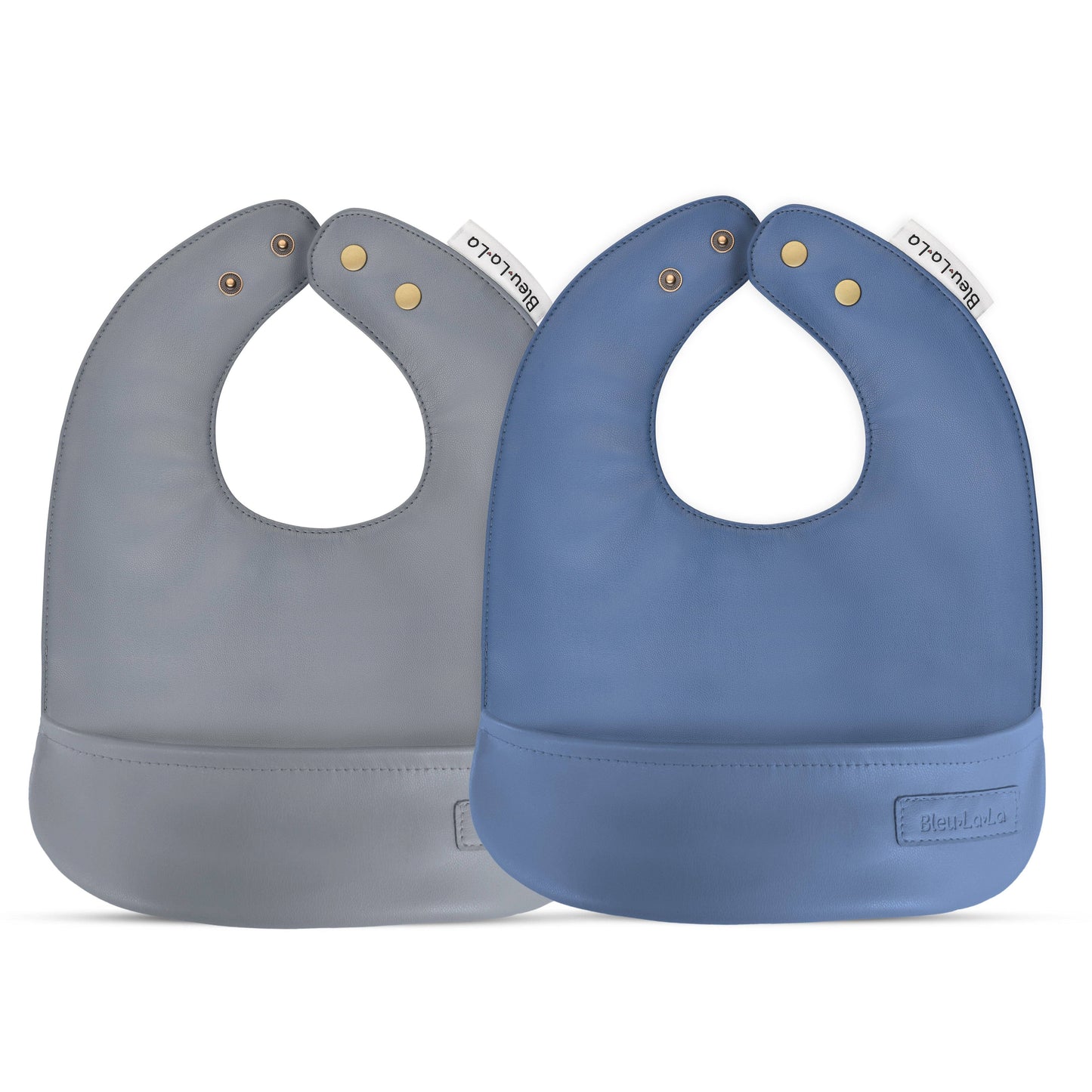 Bleu La La - Classic -Vegan leather bib 0-12 months