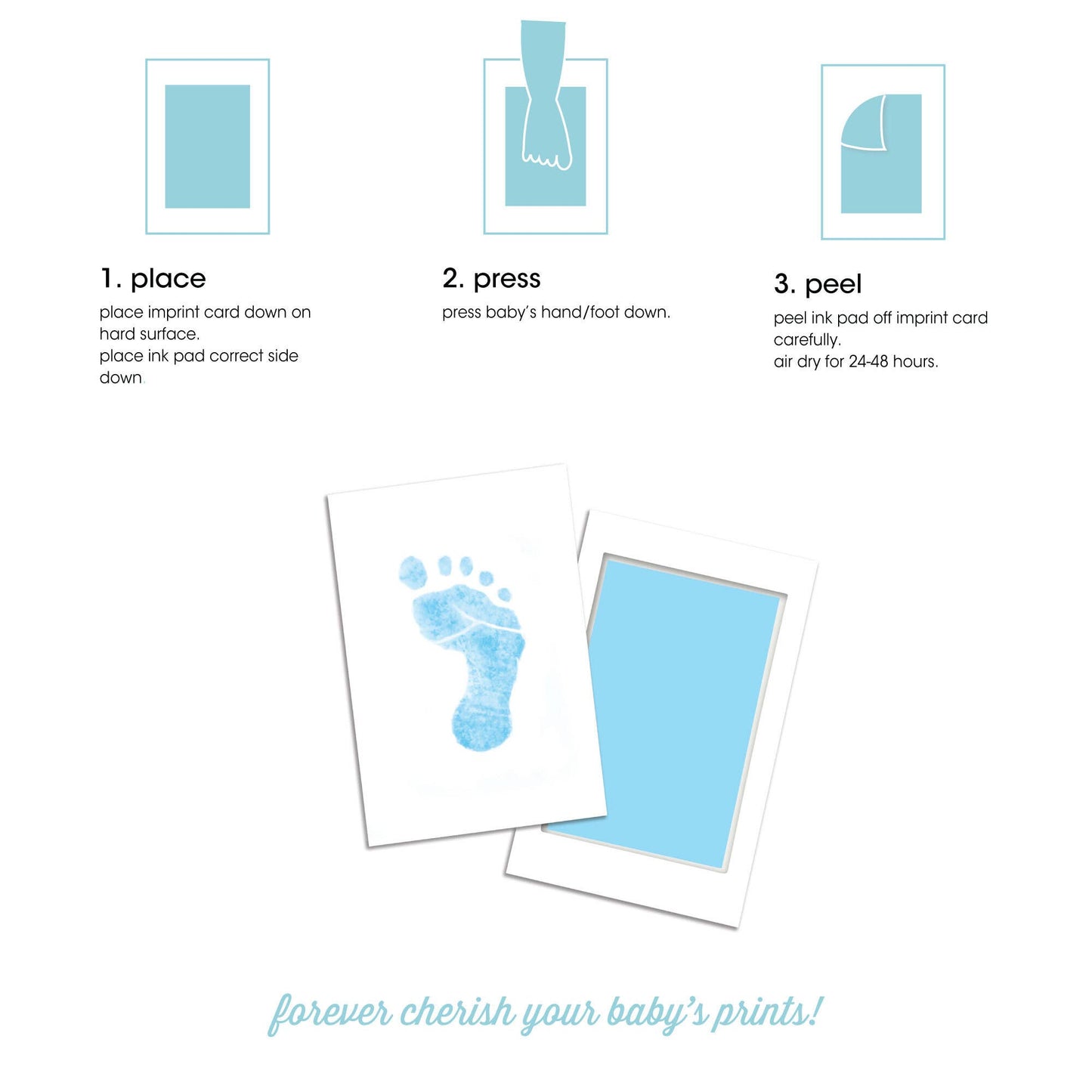 Pearhead - Baby Handprint or Footprint Clean-Touch Ink Pad Kit