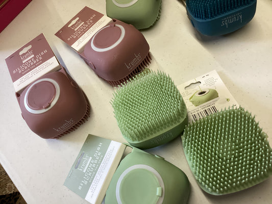 DM Merchandising Krumbs Kitchen Silicone Dish Scrubber