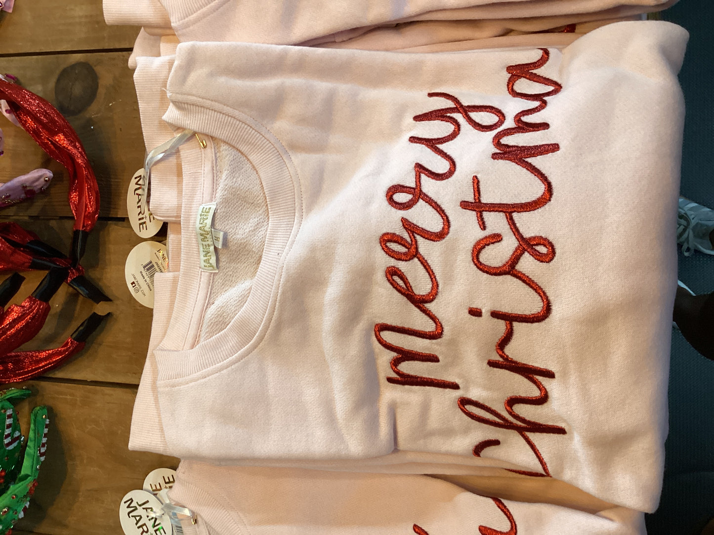 MERRY CHRISTMAS PINK CREWNECK