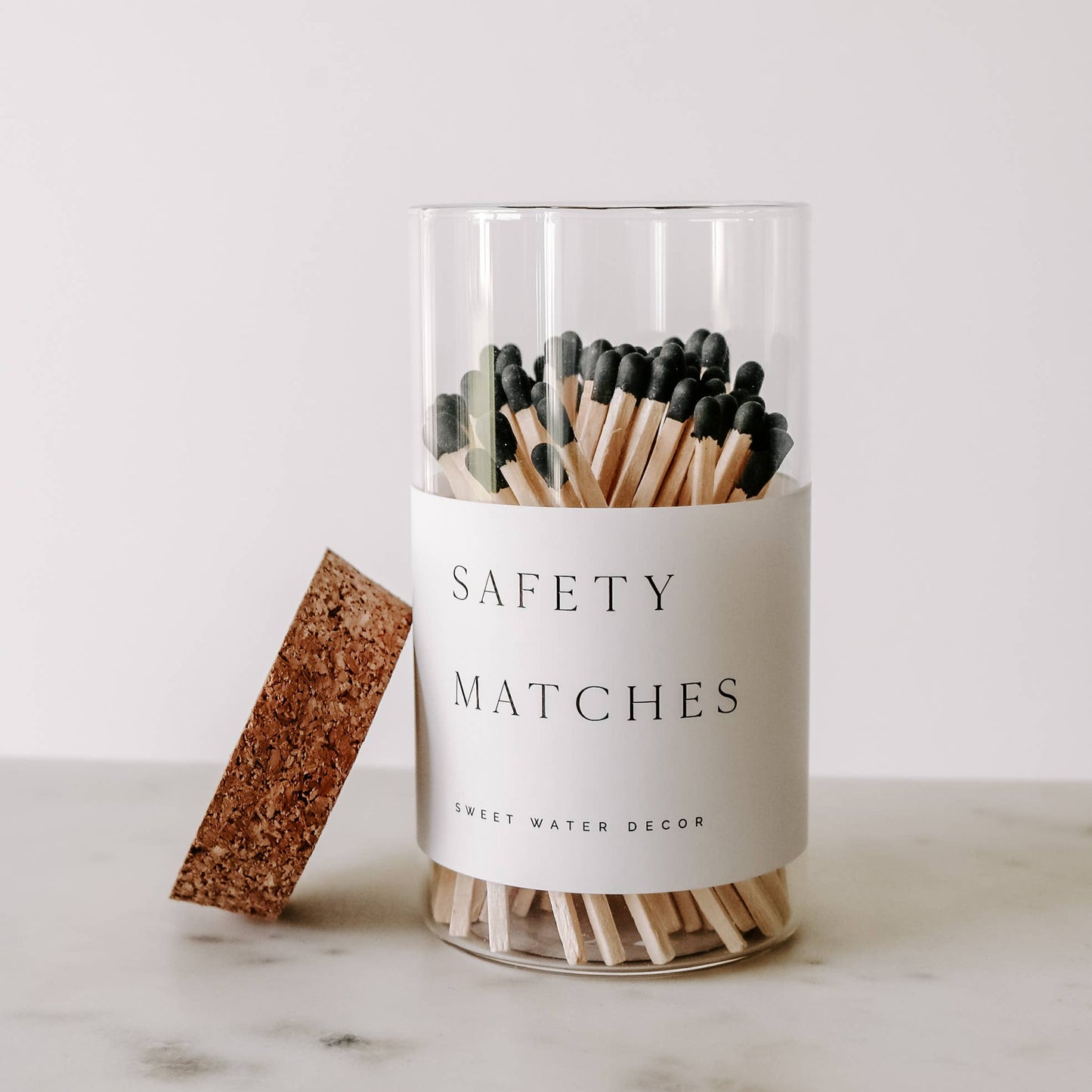 Sweet Water Decor - Medium Hearth Matches, Black Tip - Home Decor & Gifts