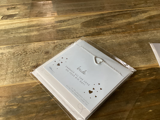Lucky Feather Bridal Necklace & Card
