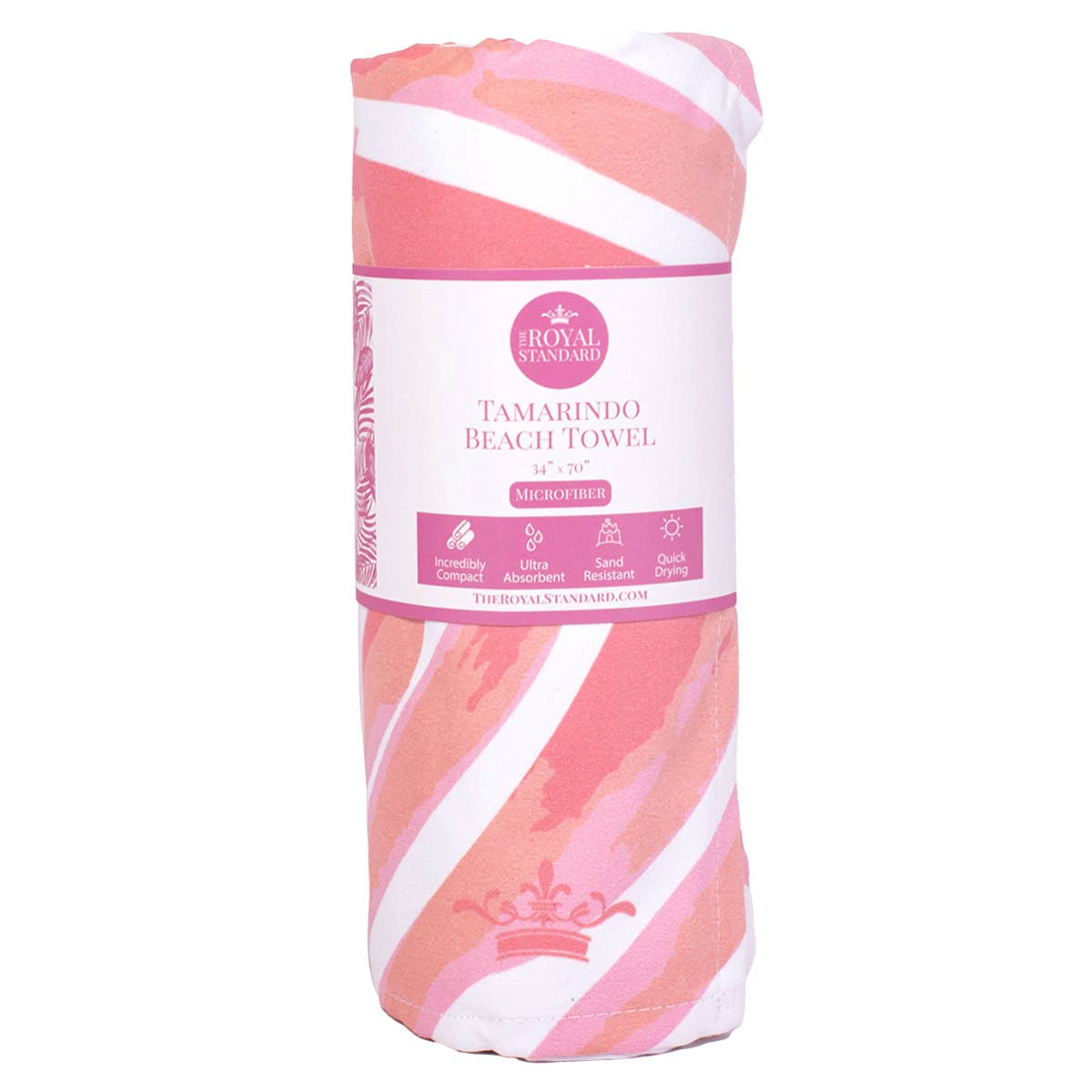 The Royal Standard - Tamarindo Beach Towel   Pink Lilly/Blossom   34x70