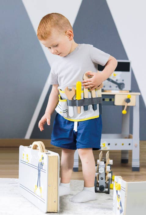 Hauck Toys - Small Foot Wooden Toys Tool Belt "Miniwob" Playset Designed