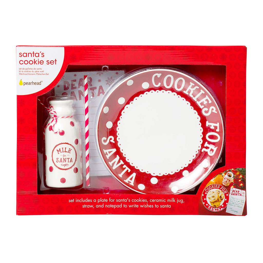 Pearhead - Christmas Santa's Milk & Cookie Set
