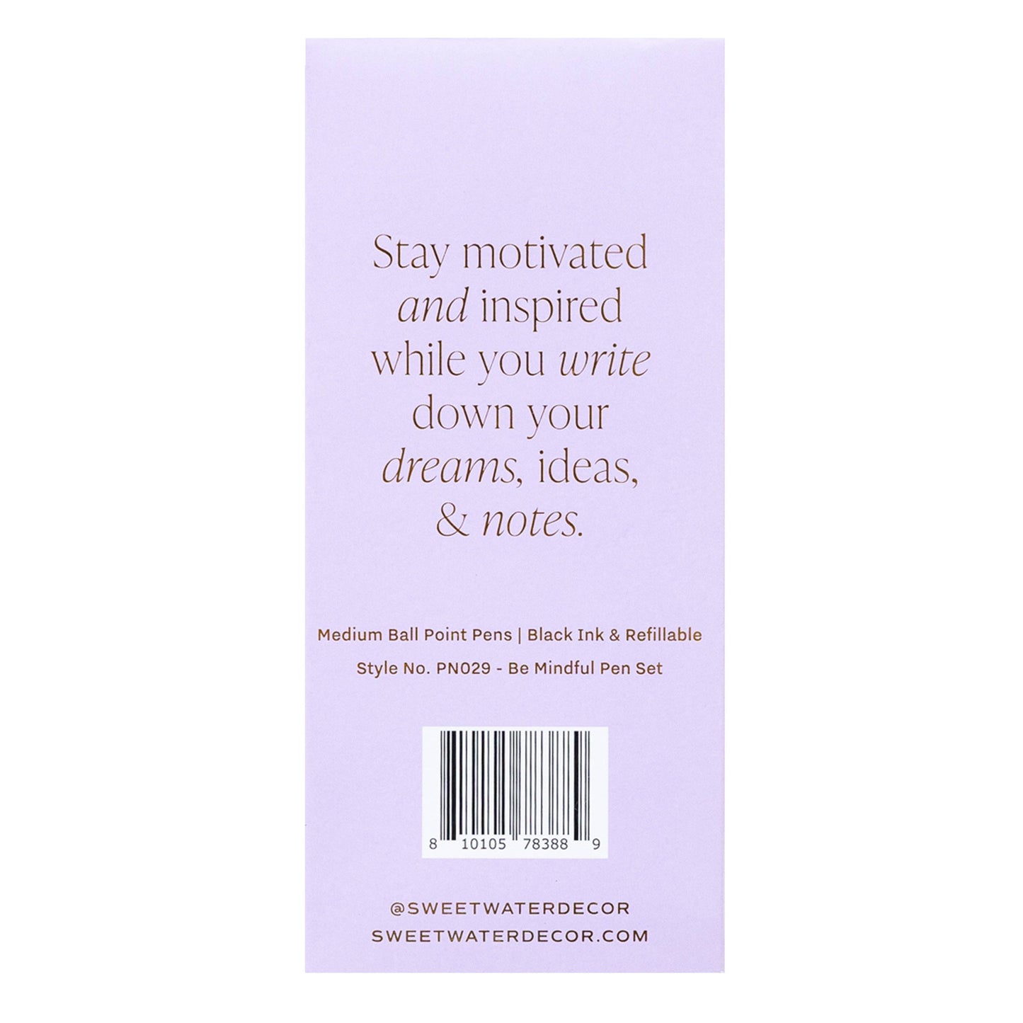 Sweet Water Decor - Be Mindful Metal Pen Set - Home Decor & Gifts