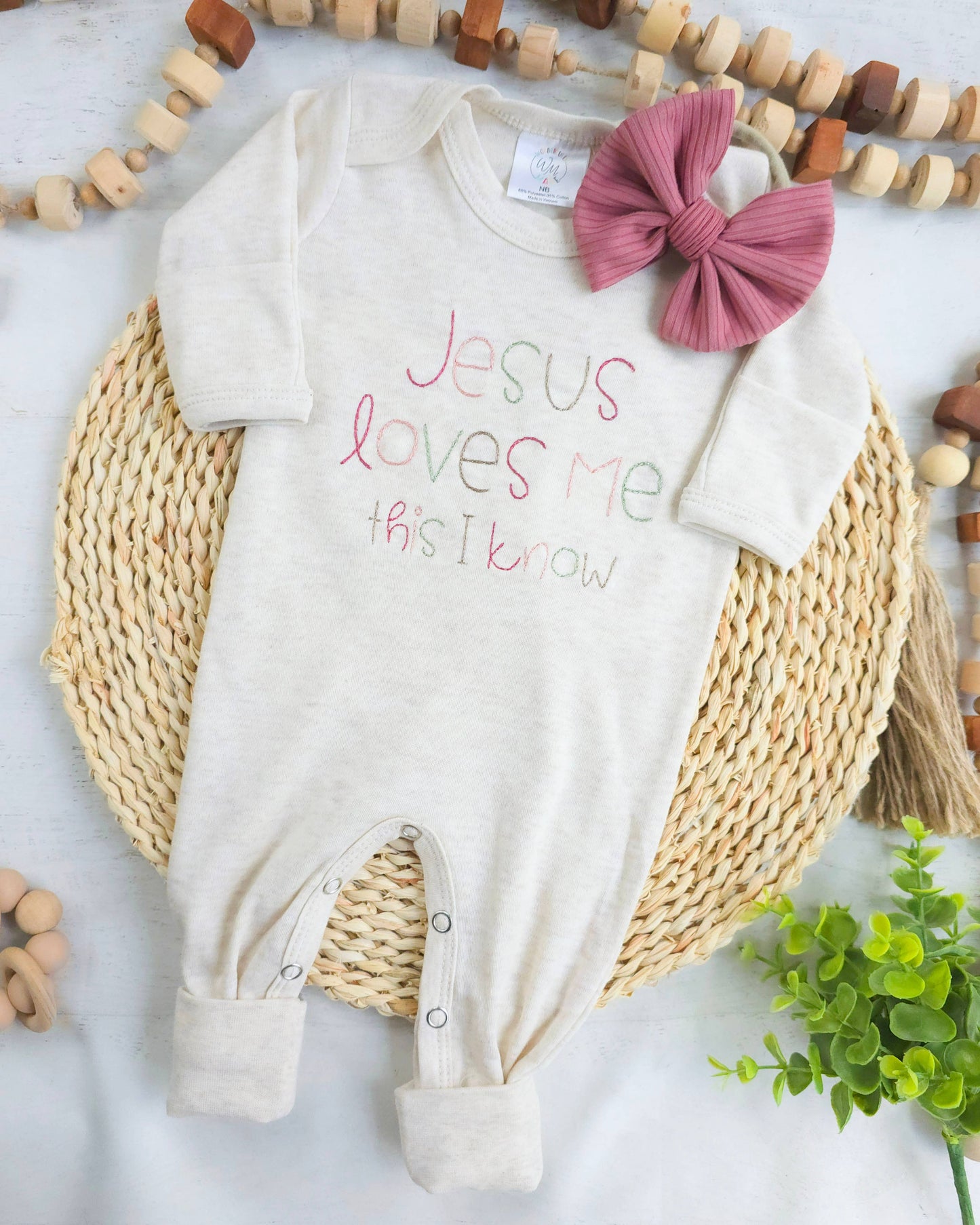 Wonderfully Made - Baby Romper | Baby Girl Outfit - Jesus Loves Me