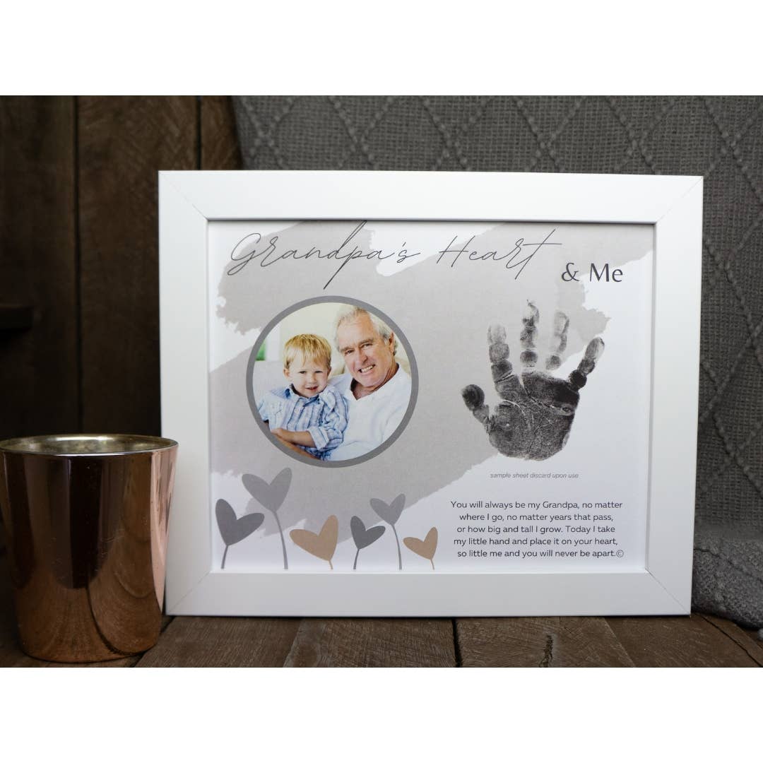 Grandpa Handprint Keepsake Frame: Heart and Me 4383