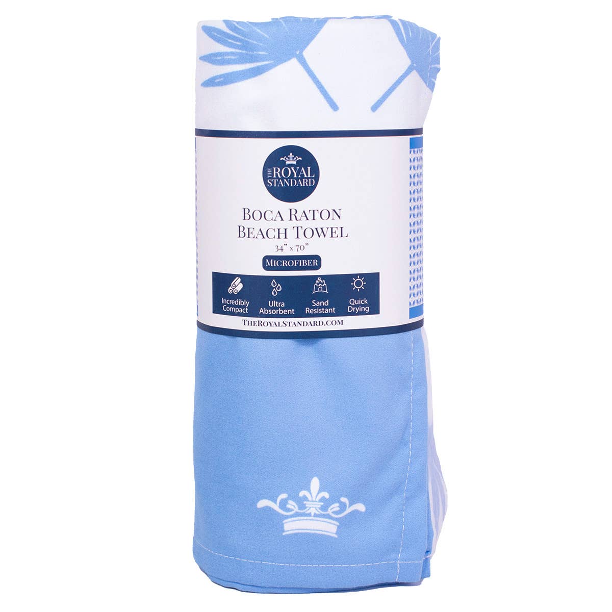The Royal Standard - Boca Raton Beach Towel   Palace/White   34x70