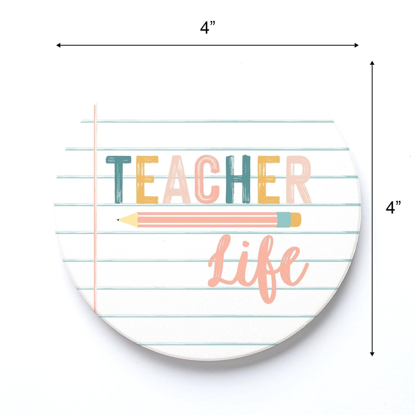 Clairmont & Co - Teacher Life, Ceramic Coaster, Classroom Decor, Teacher Gift