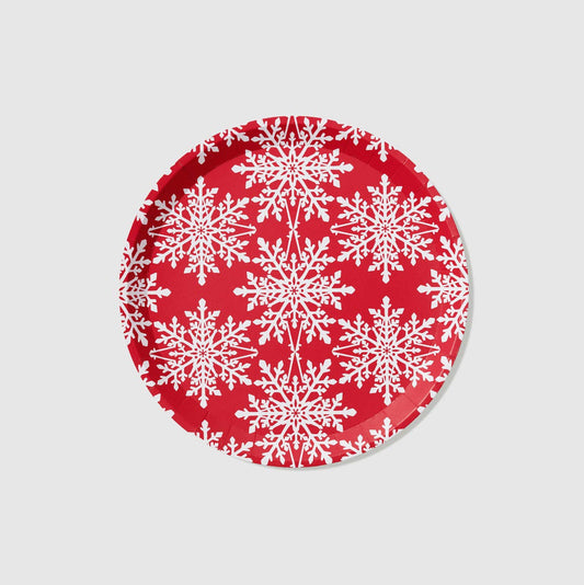 Coterie Party Supplies - Jolly Snowflake Large Plates (10 Per Pack)