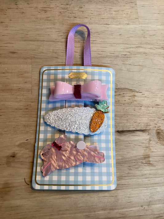 Blue Easter hair clips
