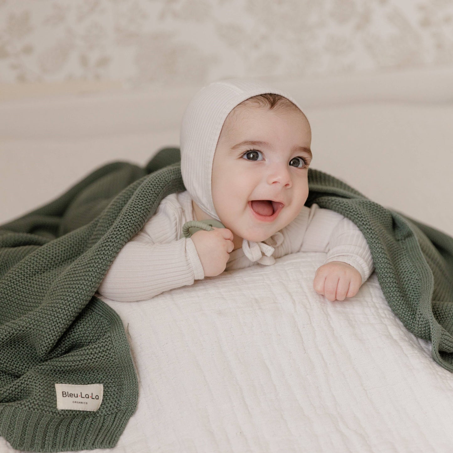 Bleu La La - 100% Organic Luxury Cotton Swaddle Receiving Baby Blanket