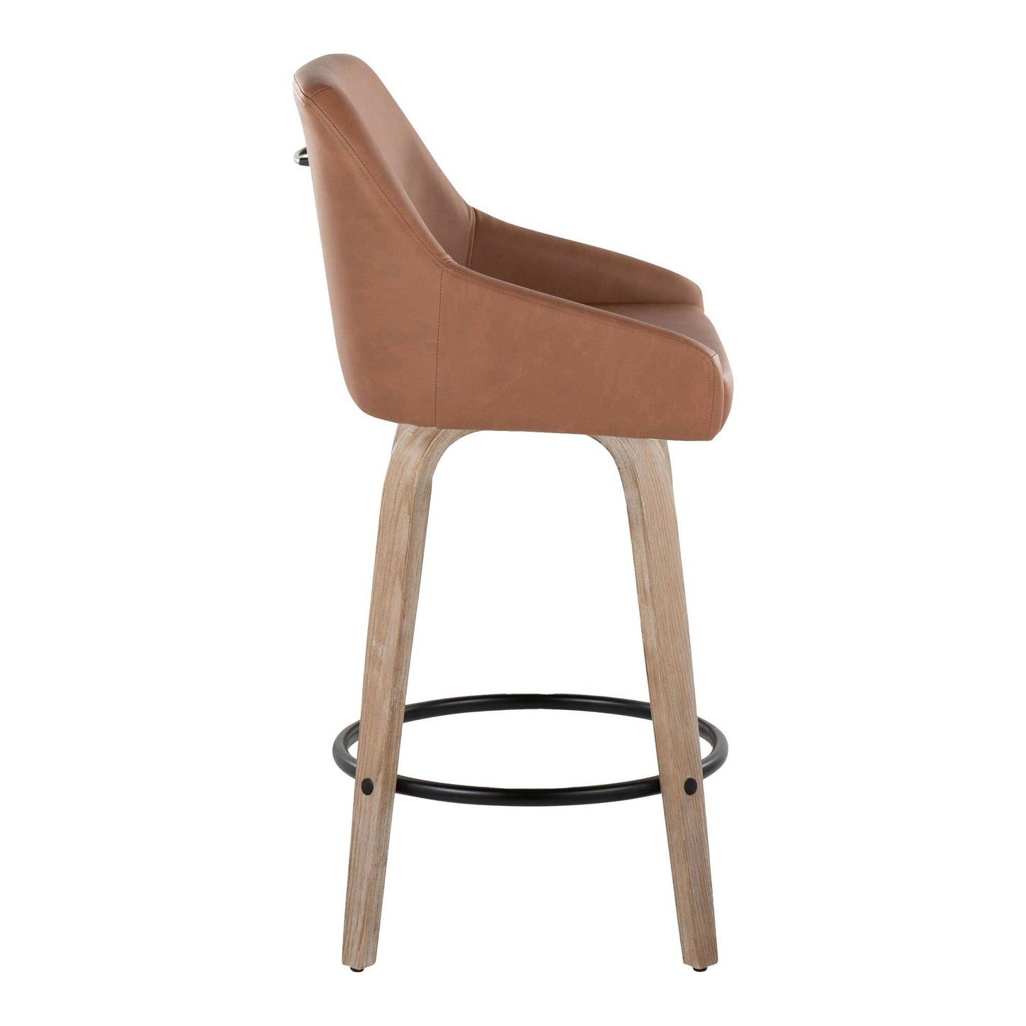 LumiSource and Grandview Gallery - Hannah 26" Fixed-Height Counter Stool WW - Set of 2