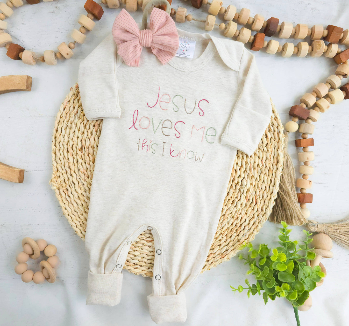 Wonderfully Made - Baby Romper | Baby Girl Outfit - Jesus Loves Me