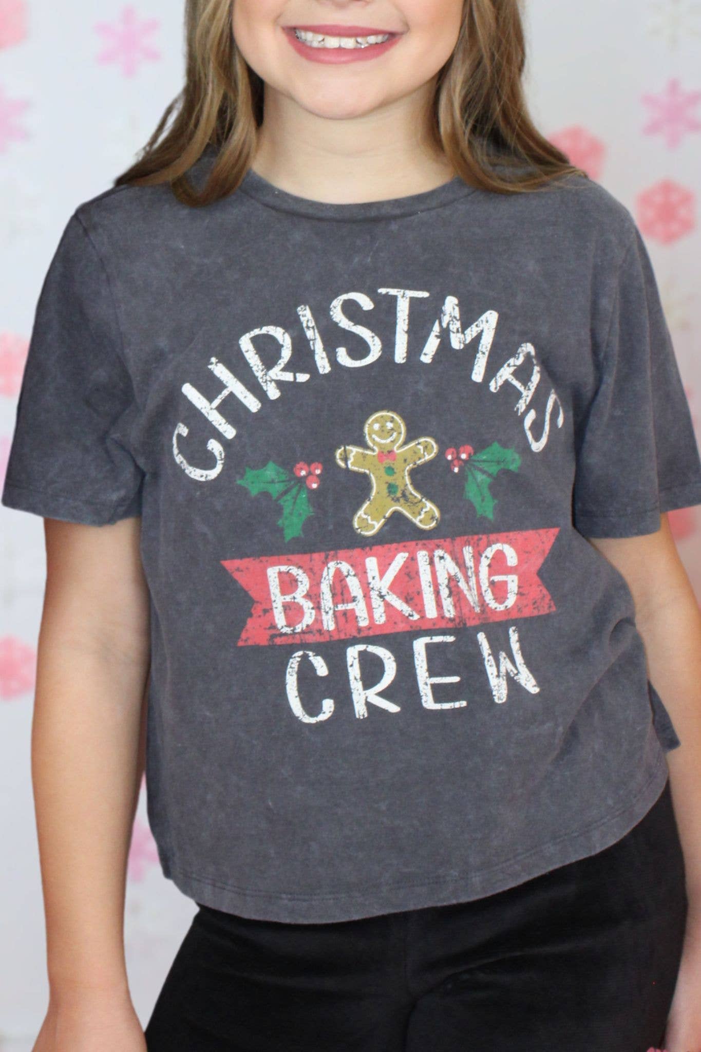 Paper Flower - Christmas baking crew holiday graphic tee