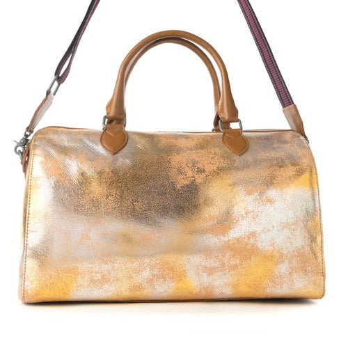 MYRA Ranger’s Echo Snake Print Leather Duffle Bag