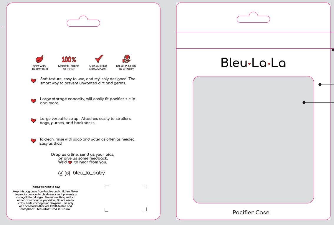 Bleu La La - Soft Silicone Pacifier Case