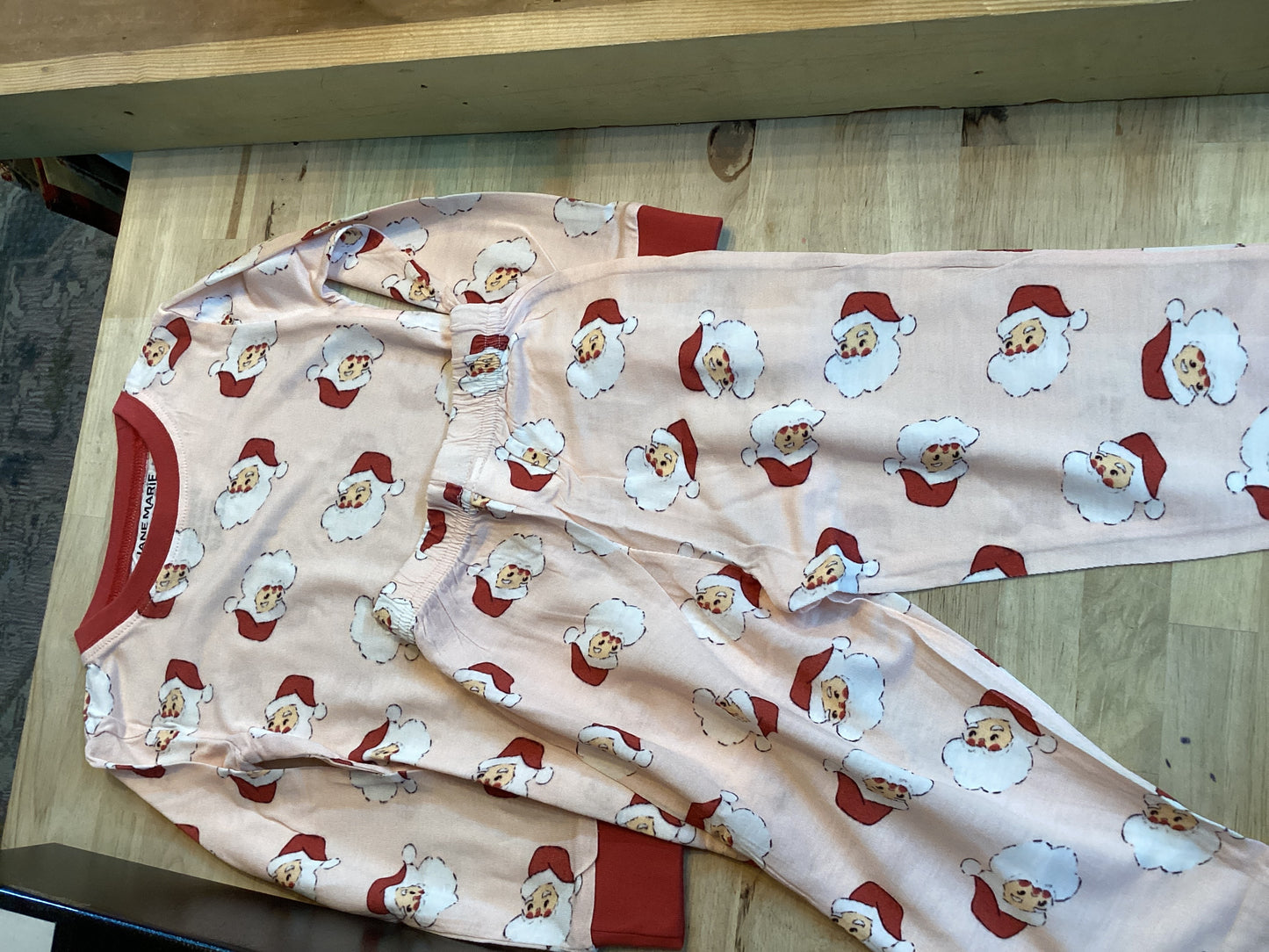 Kids Pink Santa Jogger Set