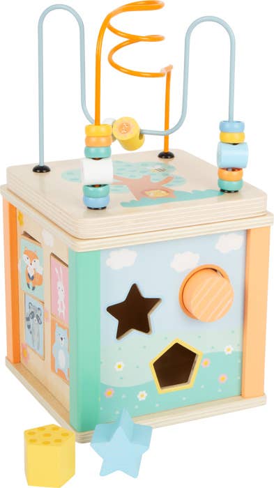 Hauck Toys - Small Foot Wooden Toys Pastel Motor Skills 5-in-1 Activity C