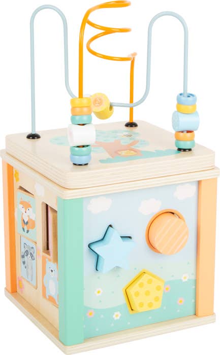 Hauck Toys - Small Foot Wooden Toys Pastel Motor Skills 5-in-1 Activity C