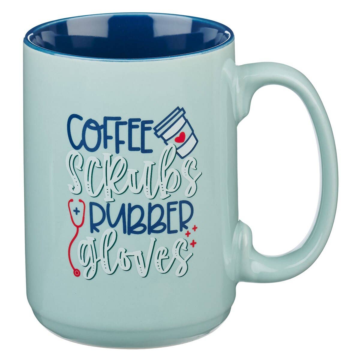 Christian Art Gifts - Mug Teal Nurse - Coffee, Scrubs