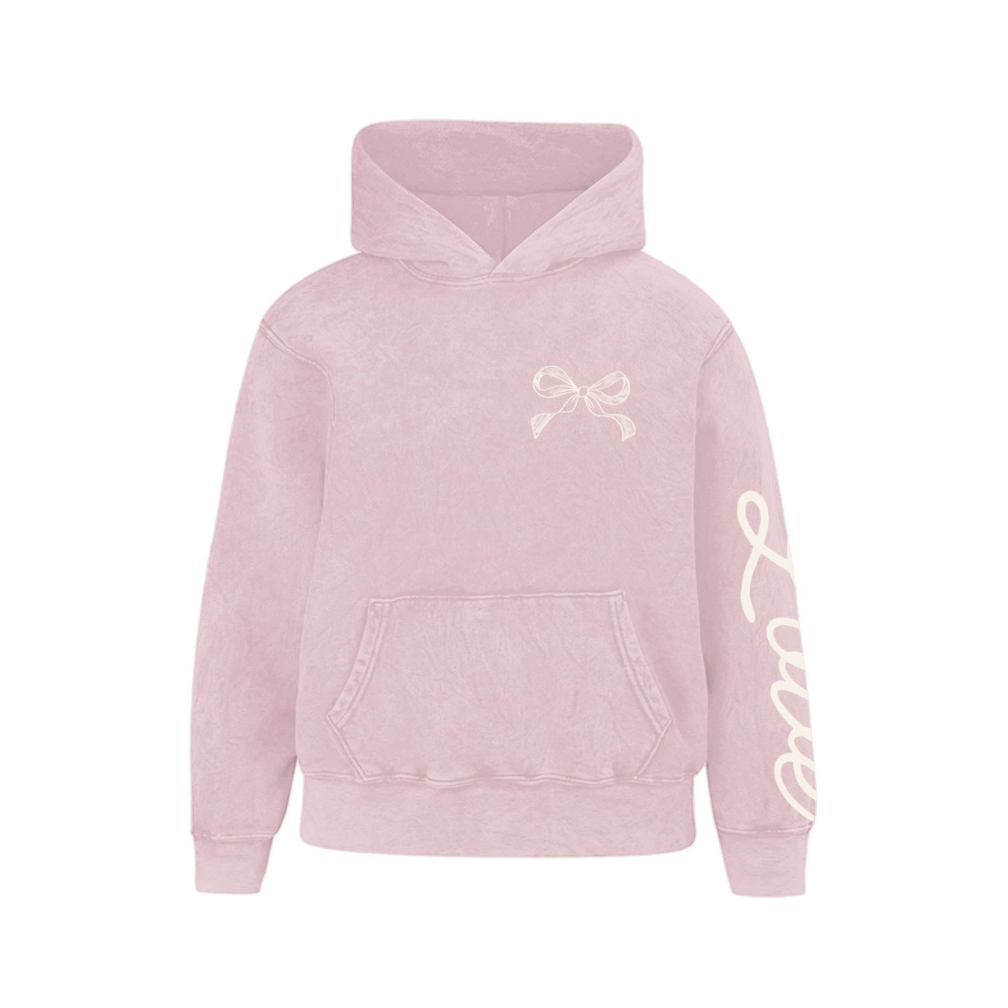 Port 213 - Kids Love People Hoodie-Washed Pink-Girls