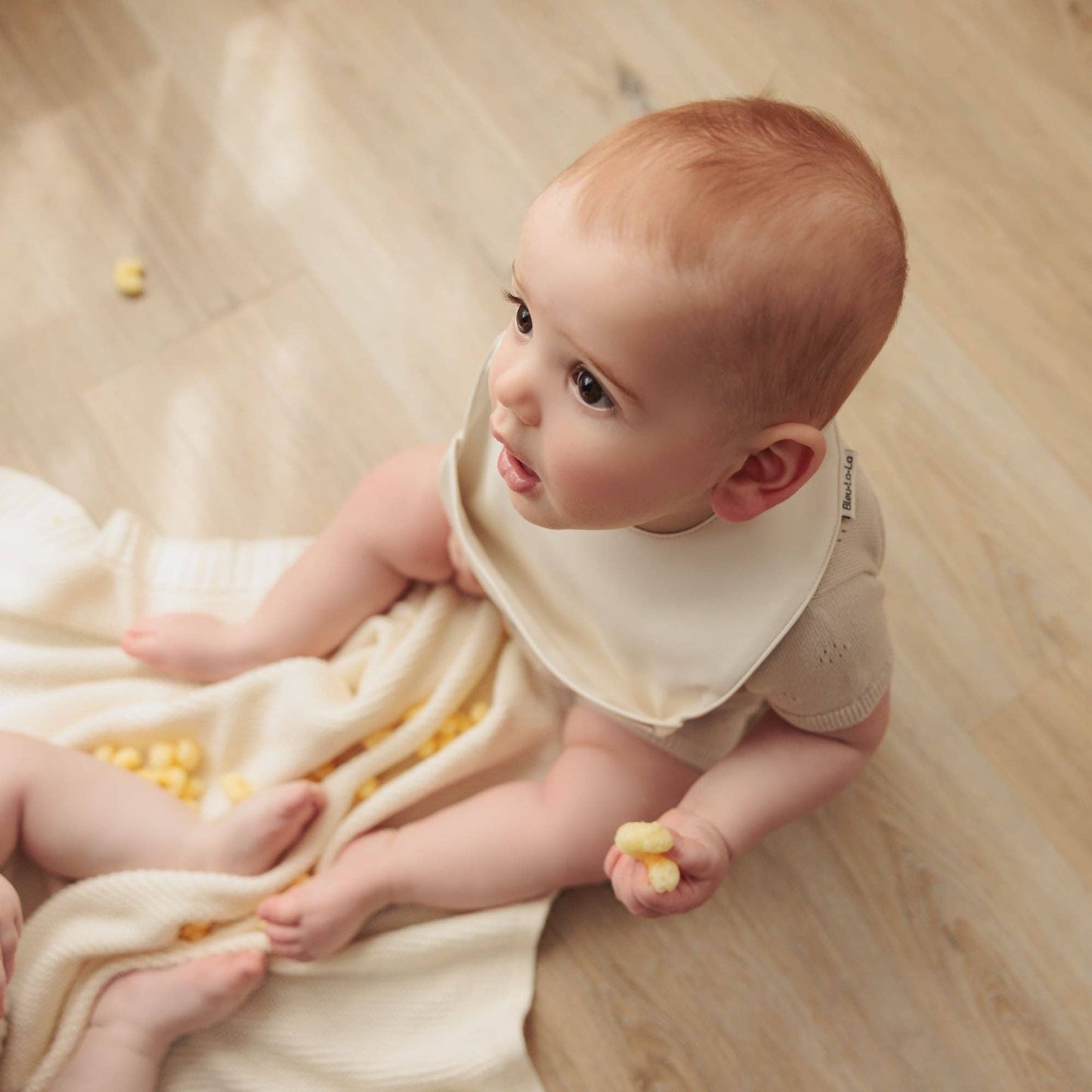 Bleu La La - Classic -Vegan leather bib 0-12 months