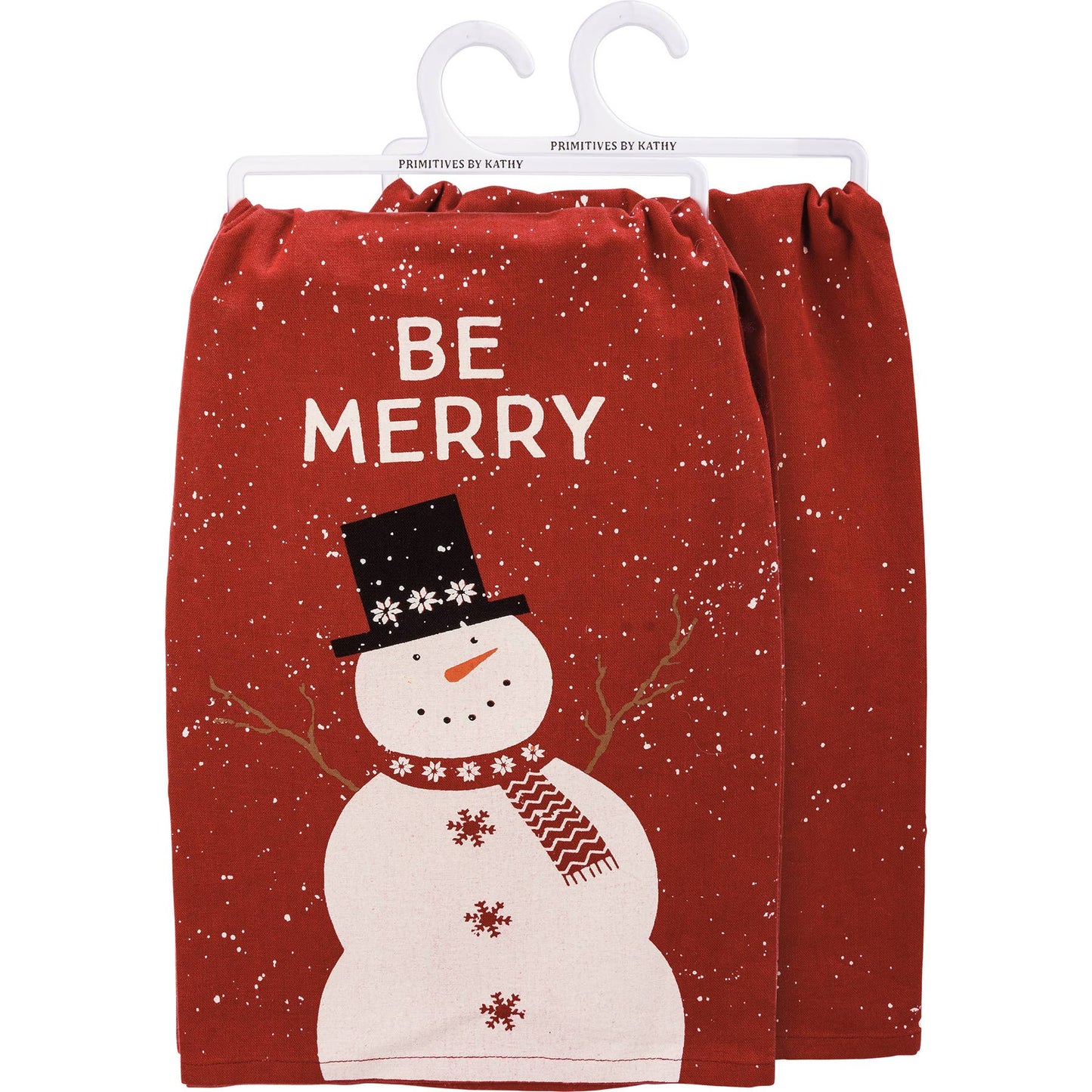 Primitives by Kathy - Be Merry Snowman Kitchen Towel