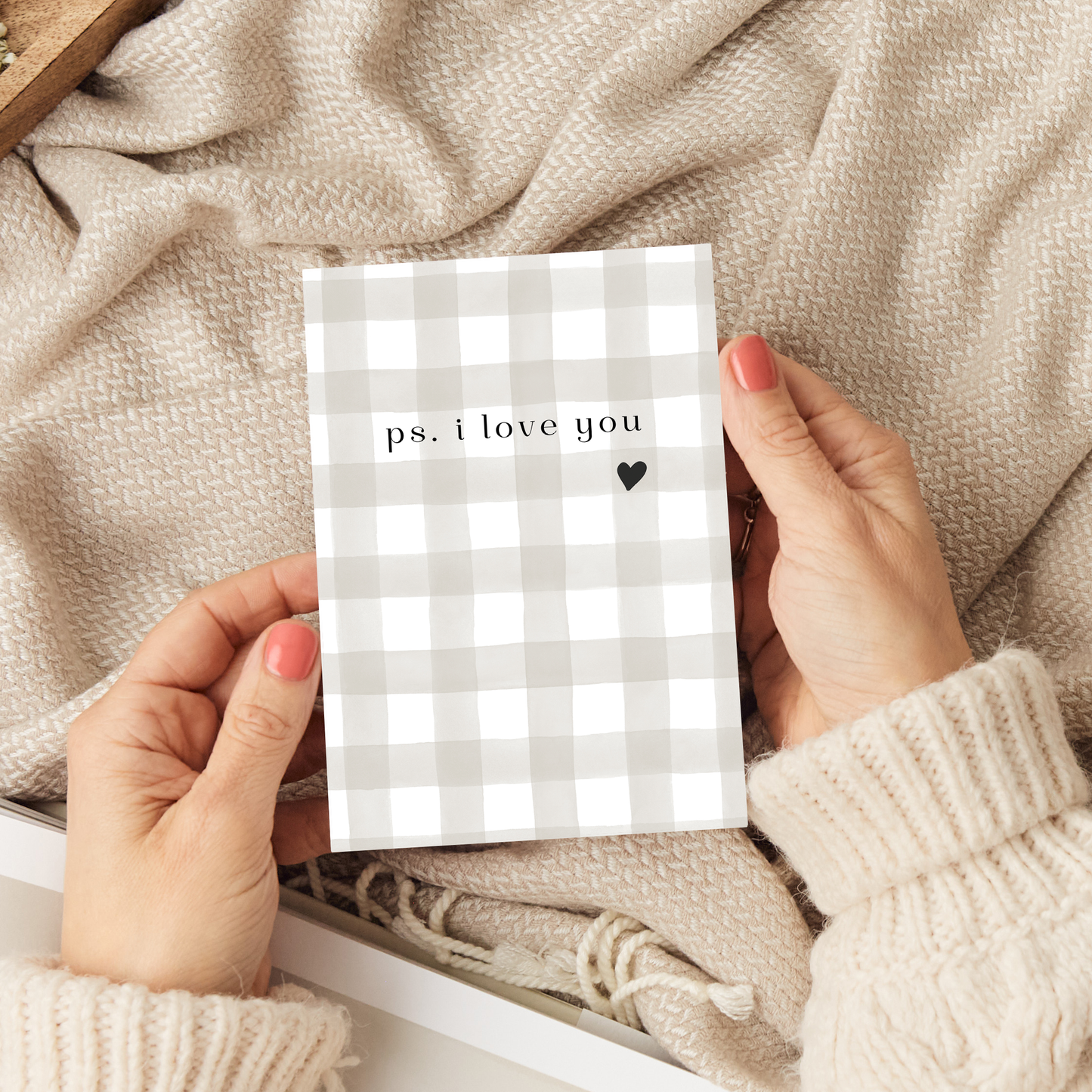 Porter Lane Home - PS I Love You Plaid Greeting Card