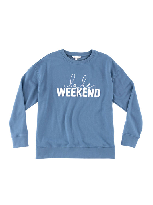 Shiraleah - "LAKE WEEKEND" SWEATSHIRT, BLUE