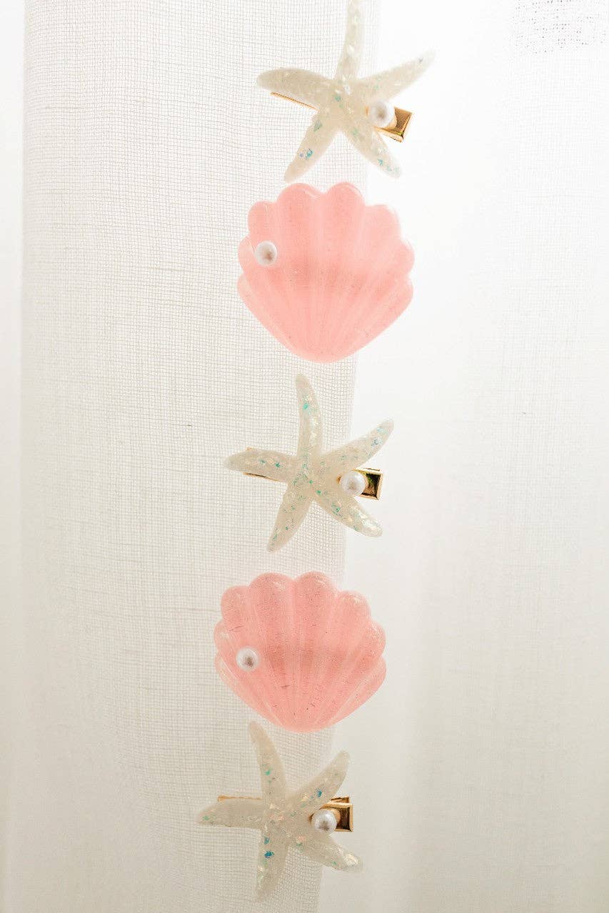 Cheeky Plum - Hair Clip Set - Under the Sea - Pink