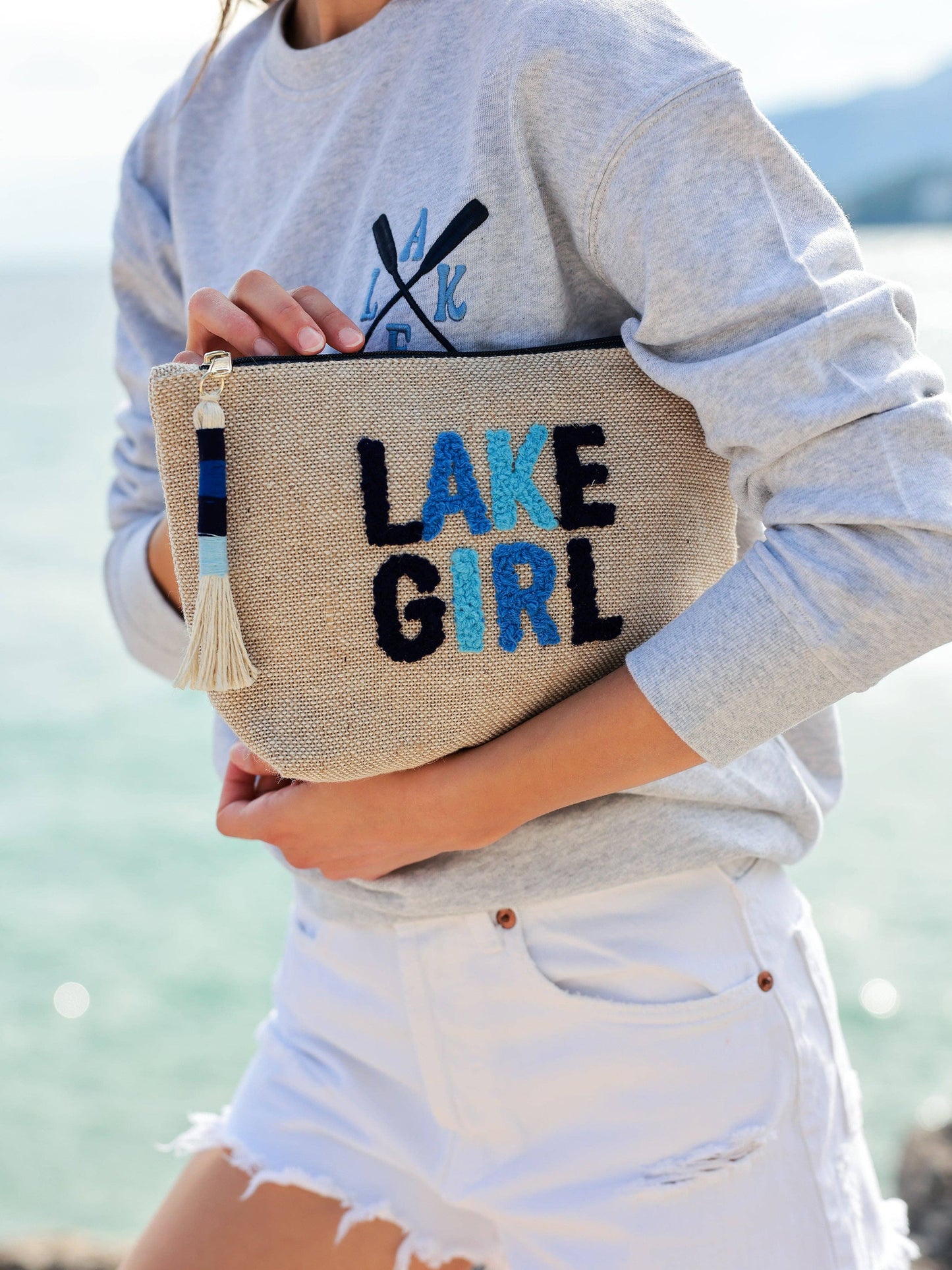 Shiraleah - LAKE ZIP POUCH, NATURAL