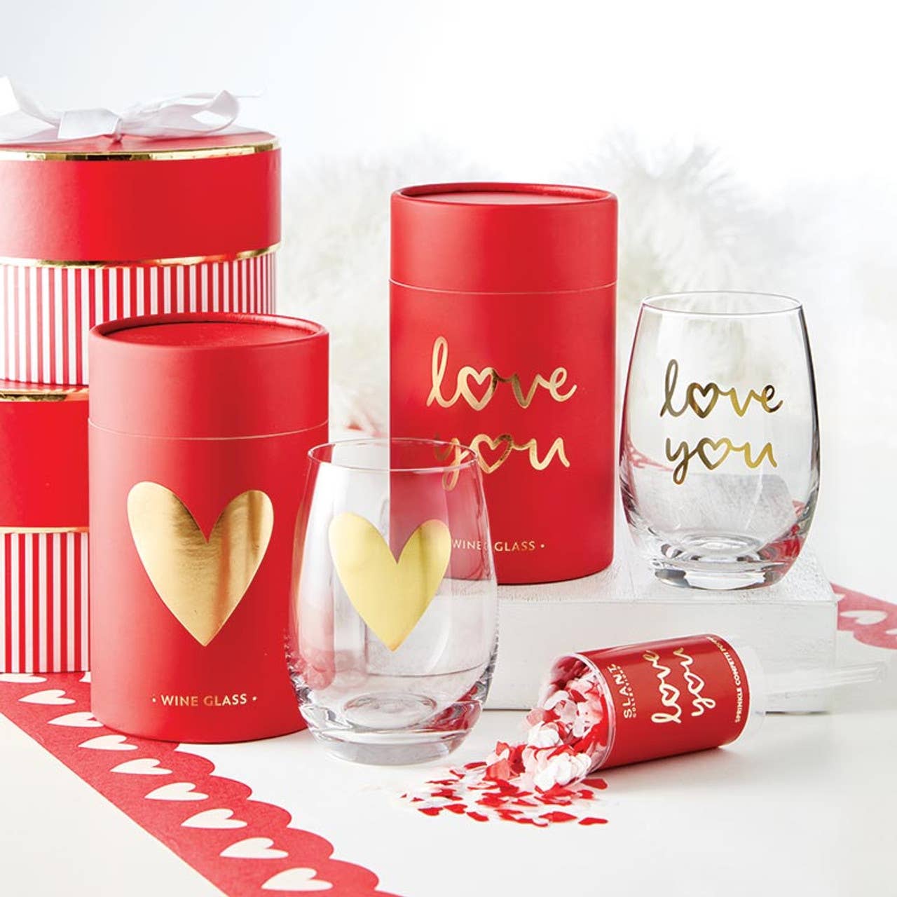 Slant Collections by Creative Brands - Wine Glass - Love You