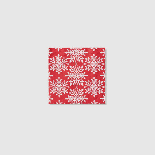 Coterie Party Supplies - Jolly Snowflake Napkins (25 Per Pack)