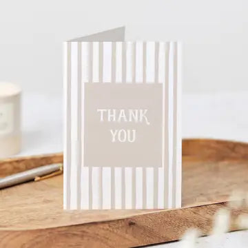 THANK YOU STRIPE GREETING CARD