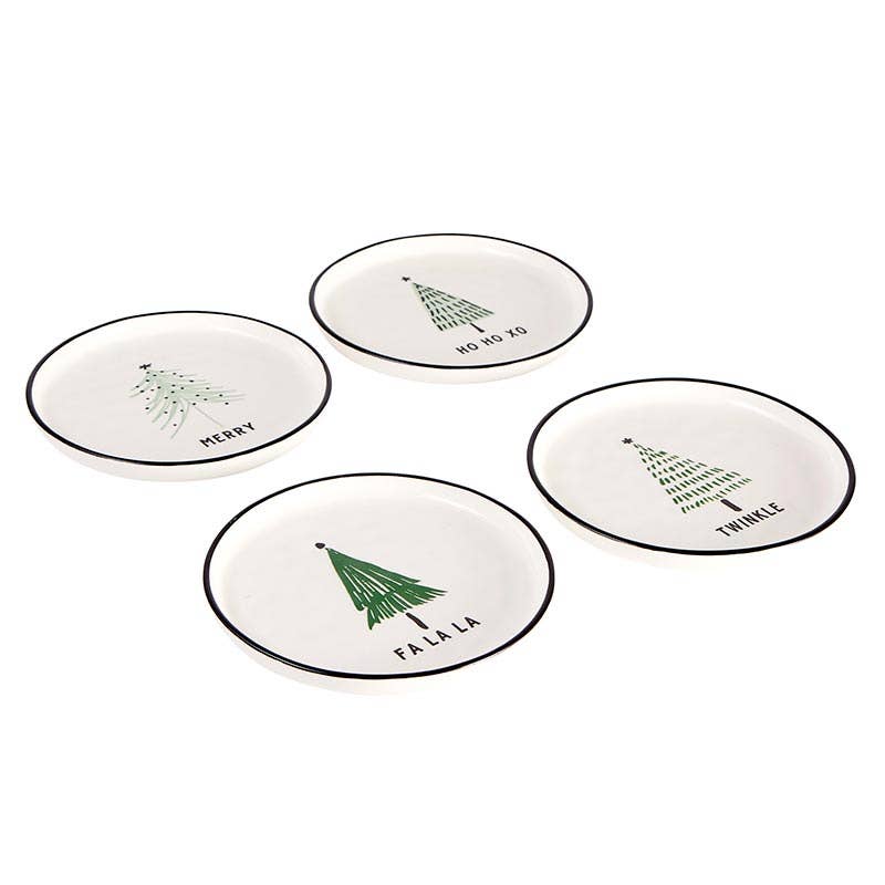 Santa Barbara Design Green Tree Dish - Set of 4
