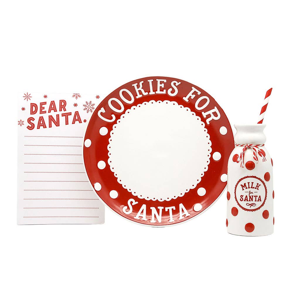 Pearhead - Christmas Santa's Milk & Cookie Set