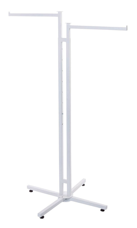 Store Supply Warehouse - White 2-Way Clothing Rack with Straight Arms
