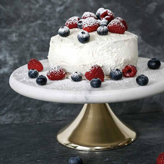 Edge Company - Marble & Gold Cake Stand Large