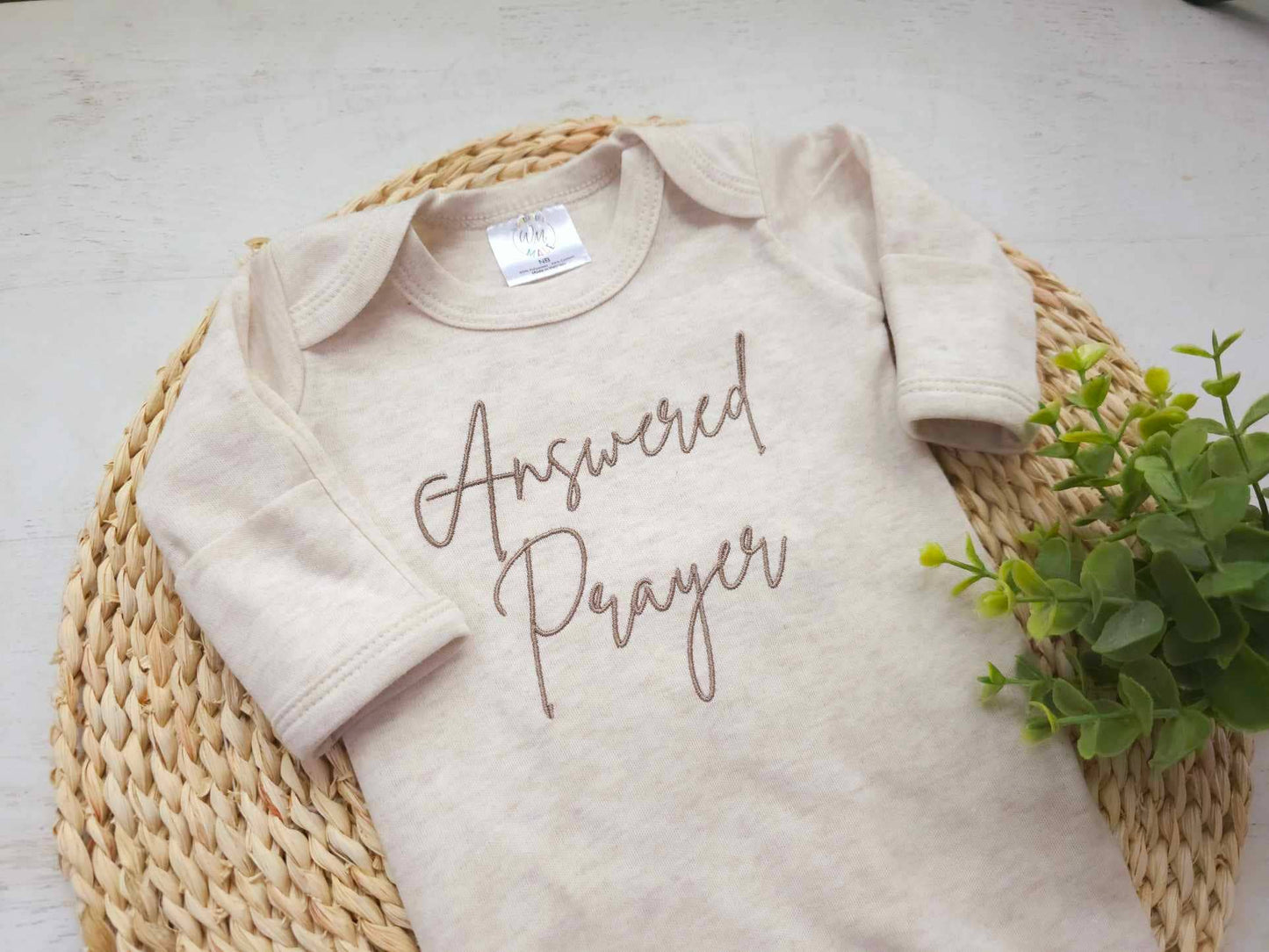 Wonderfully Made - Baby Romper | Answered Prayers Oatmeal