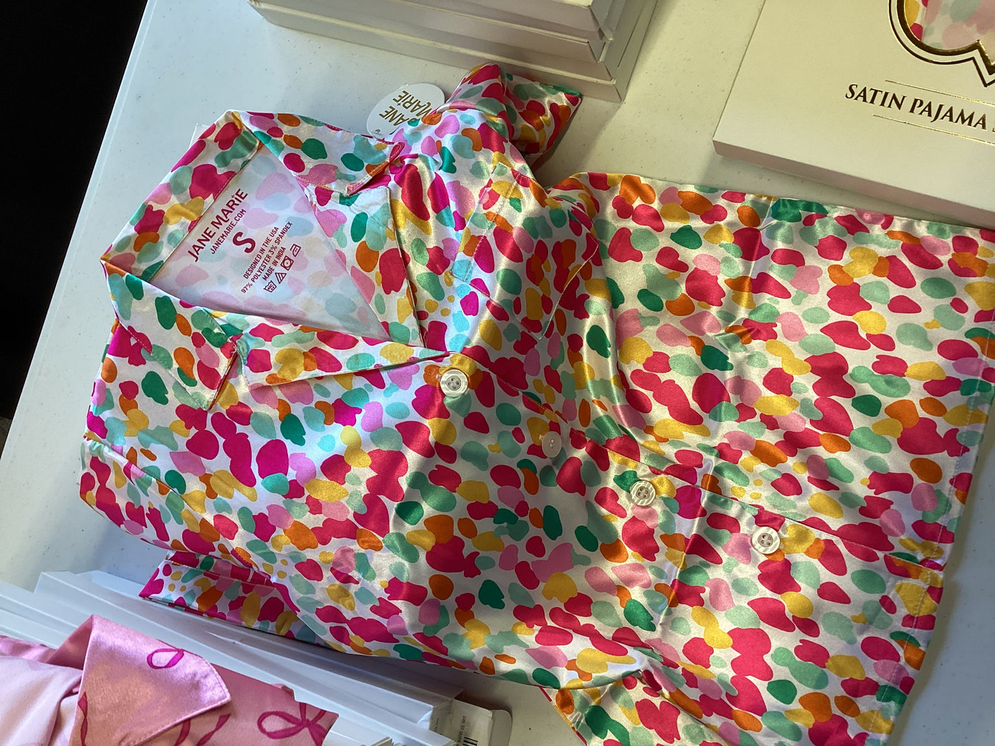 Kids confetti bloom pajamas set