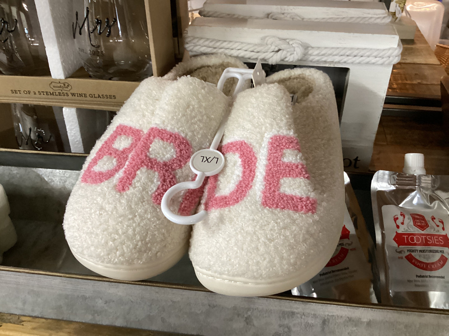 Katydid slippers bride