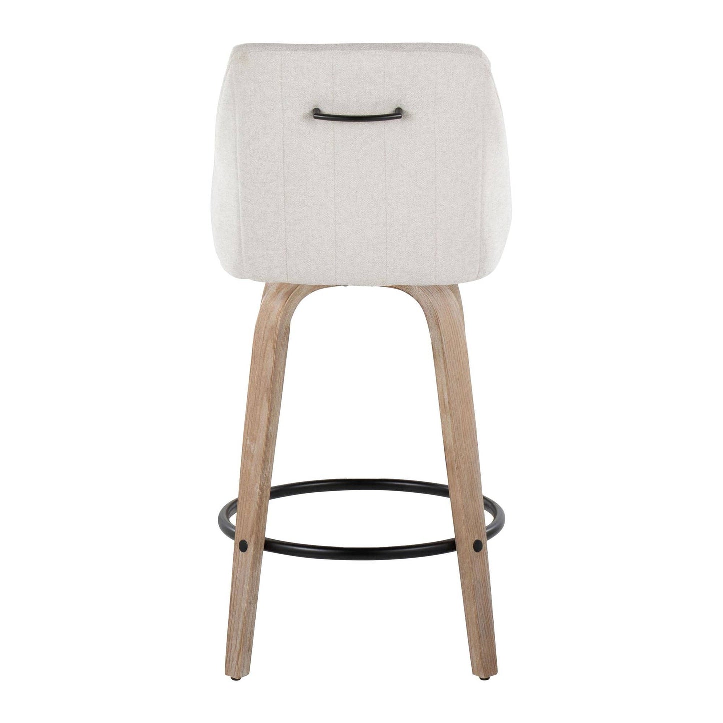LumiSource and Grandview Gallery - Hannah 26" Fixed-Height Counter Stool WW - Set of 2