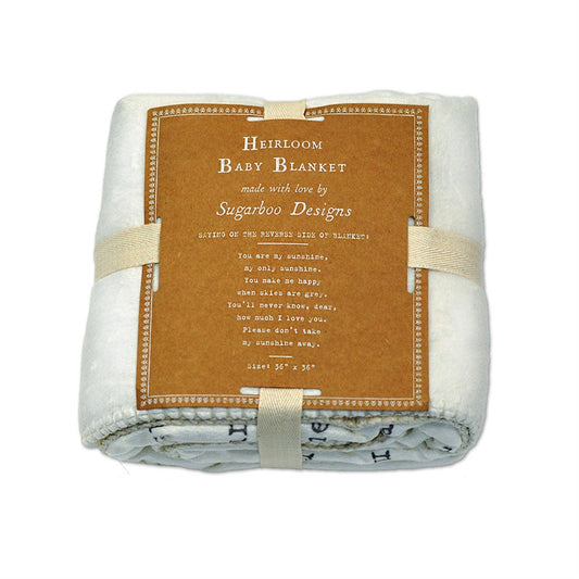 Sugarboo & Co - You Are My Sunshine Heirloom Baby Blanket 36" x 36"