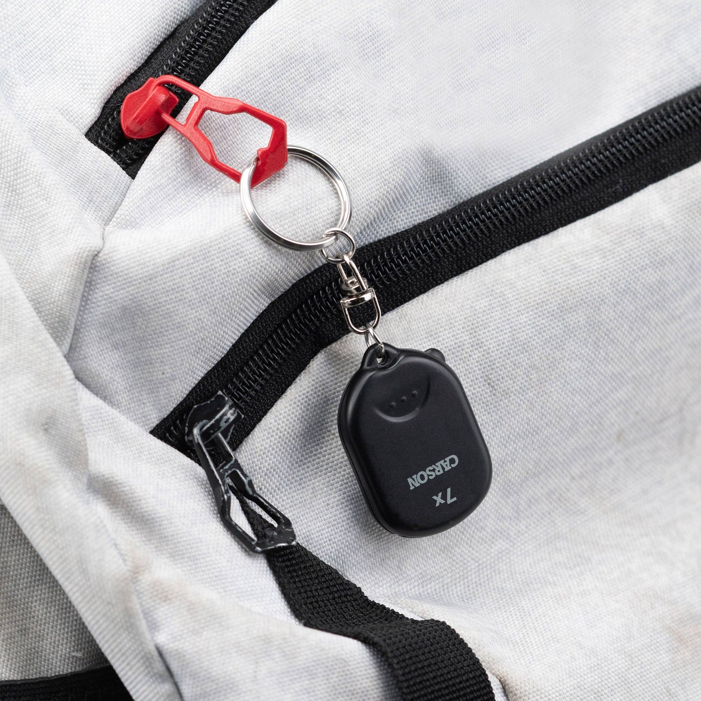Carson - 7x, Pop-Up Retractable Aspheric Keychain Magnifying Glass