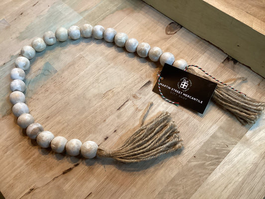 SW- Wood Bead Garland with Tassel