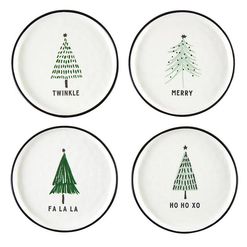 Santa Barbara Design Green Tree Dish - Set of 4